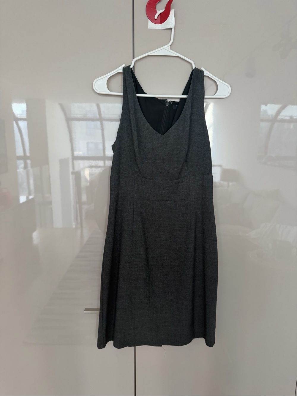 Banana Republic Dark Charcoal Sleeveless Sheath Dress